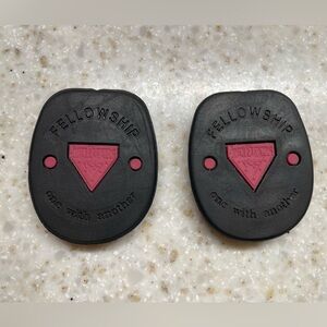 Fluevog Fellowship replacement heels, black.